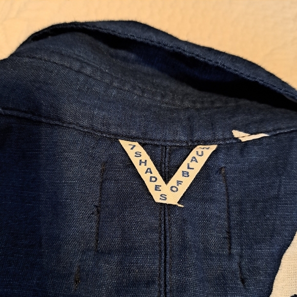 Scotch & Soda men's size XL blue shirt with white design long sleeve shirt VGUC - Picture 6 of 6